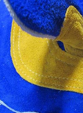 友盟AP120LVR1彩蓝色护掌烧焊手套火抗耐磨割防隔热-焊工