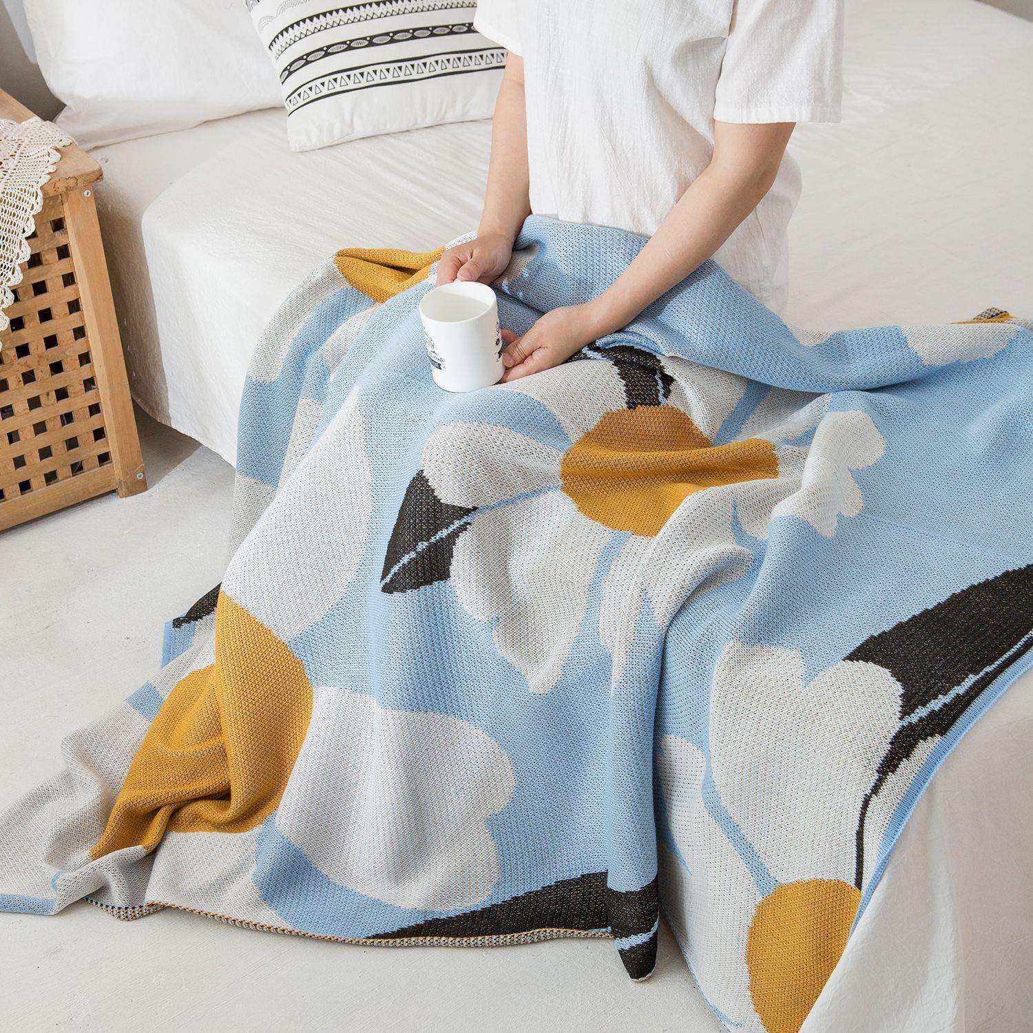 朵沙发毯现代简约沙发盖毯全棉双人沙发套午睡子织毯407花办公室,农机/农具/农膜,其它农用工具,淘宝优惠券,粉丝福利购,淘宝优惠卷