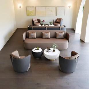 轻奢会谈客厅酒大店堂办公室洽待桌椅沙发新中式接茶几NHR组合