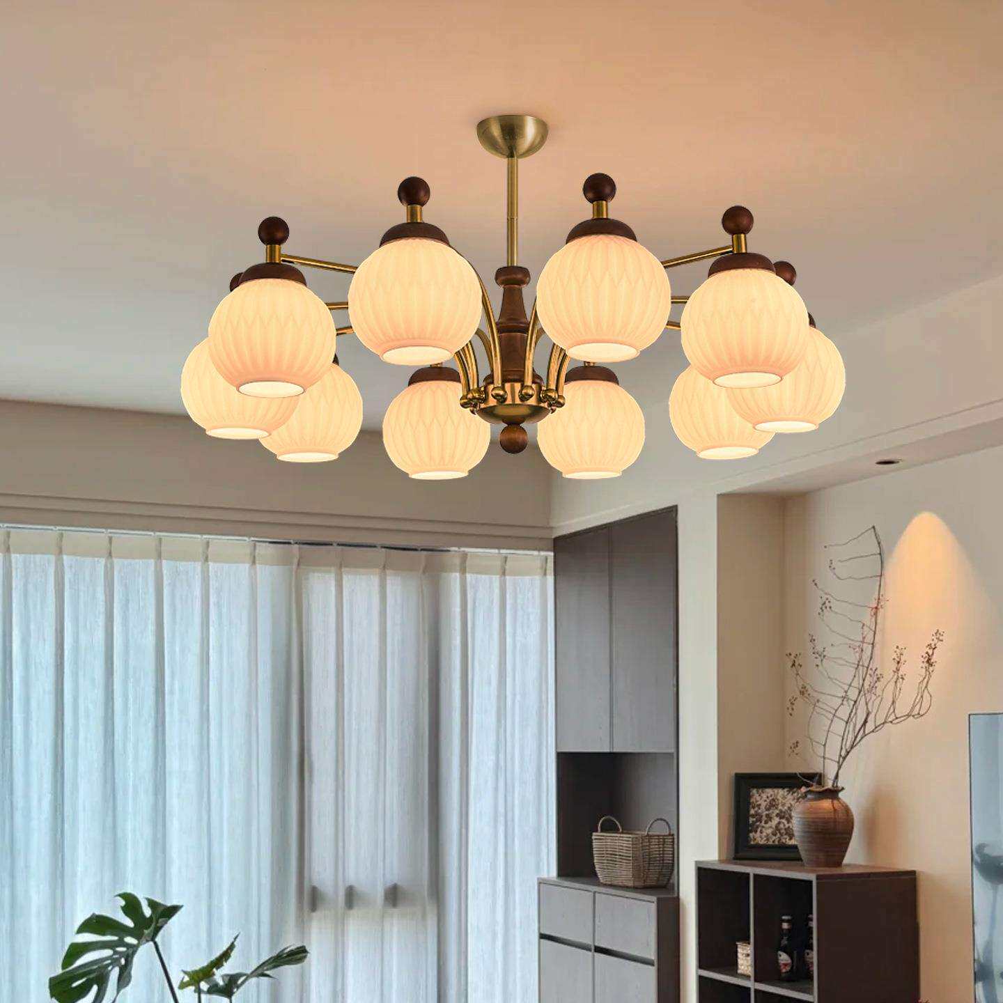 中古复风吊式灯客厅大厅主灯美室古2HC-XX684025年新款餐厅卧枝形