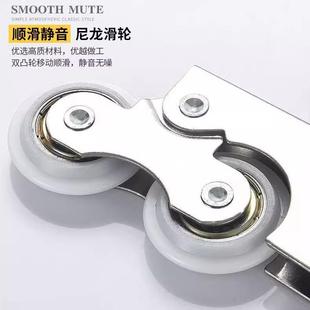 推拉滑轮柜门胶通衣门用滑轮轨衣柜门滑道下轮卫生间静音滑轮一箱