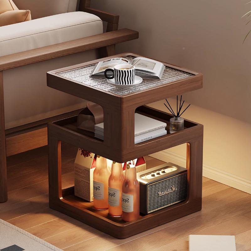 中古小车几可置物架边几多功能动折叠小户推型厅客沙发家移SMH用