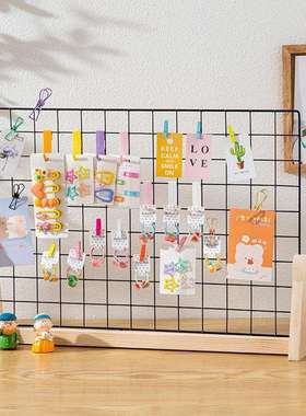 网格实木底座幼儿园作品架环创摊展丝示架桌ESZ74011面位木质置物