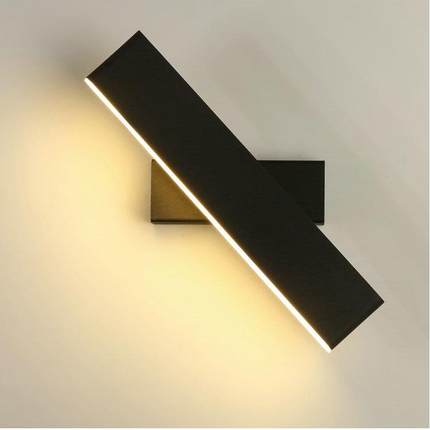 旋转走材廊过道可灯现简约led代壁灯个性9床头客厅卧室过道铝壁灯