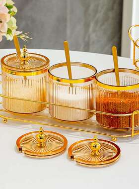 调料罐桌家用厨料房调味面豆子收纳盒味瓶81131罐密封调佐料盐罐