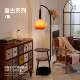 落一地灯客厅沙发边几中古法SXK头式 复落古床置物架体卧室台 美式