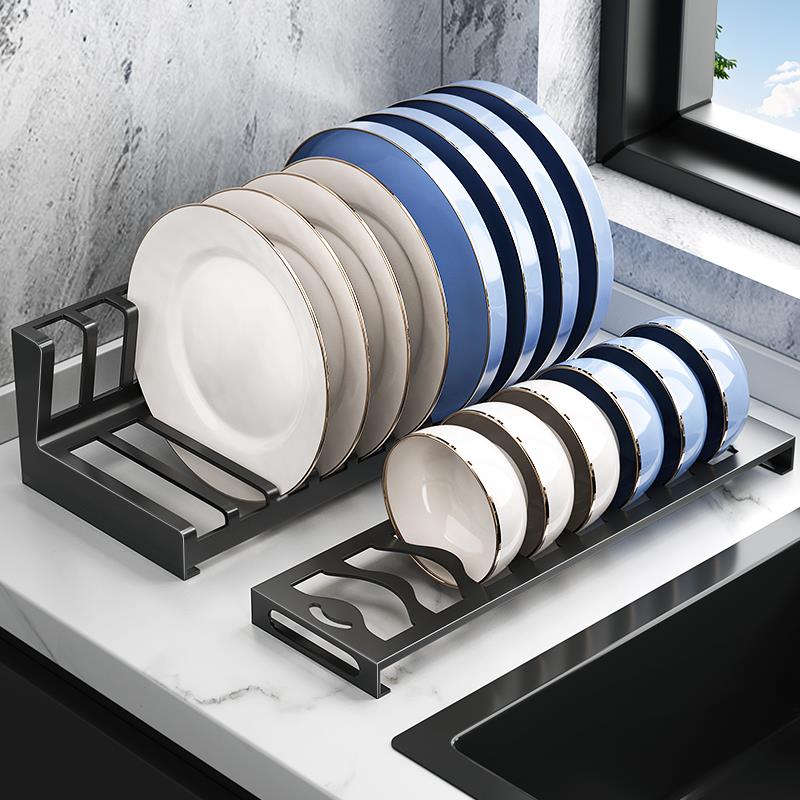 谋生04不锈钢碗盘碟收纳3架沥ltao8487厨水碗架房台面窗台放碗碟