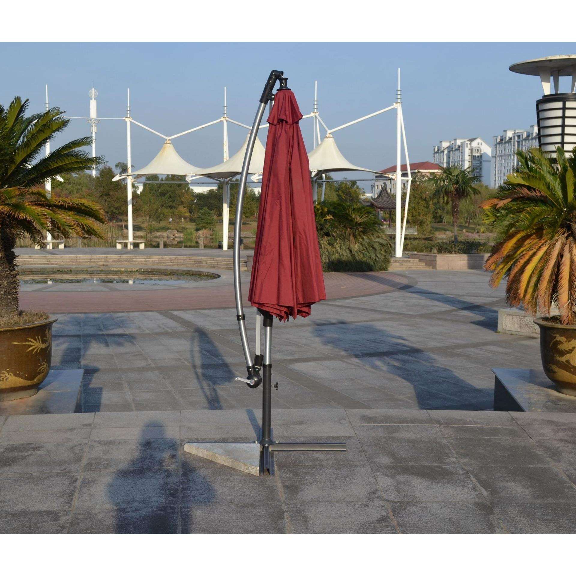 HOT豪华OZR款香蕉伞阳庭院户外伞岗亭伞结构伞伞布防水伞不褪遮色