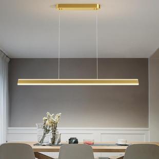 现代简约双发光一灯字餐厅公室办长条灯设计师样房M 196板岛台吧