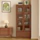 柜书收实木带玻璃门防FWA尘纳柜客厅中书架展示柜古风置物柜储物