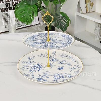 幸运星下午茶盘水果摆摊台自件架蛋糕托PFJ盘托茶歇摆台摆助餐展