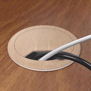 桌新款电脑线孔盖办公孔桌穿线板孔盖书桌盒桌面孔穿线盒洞装饰盖