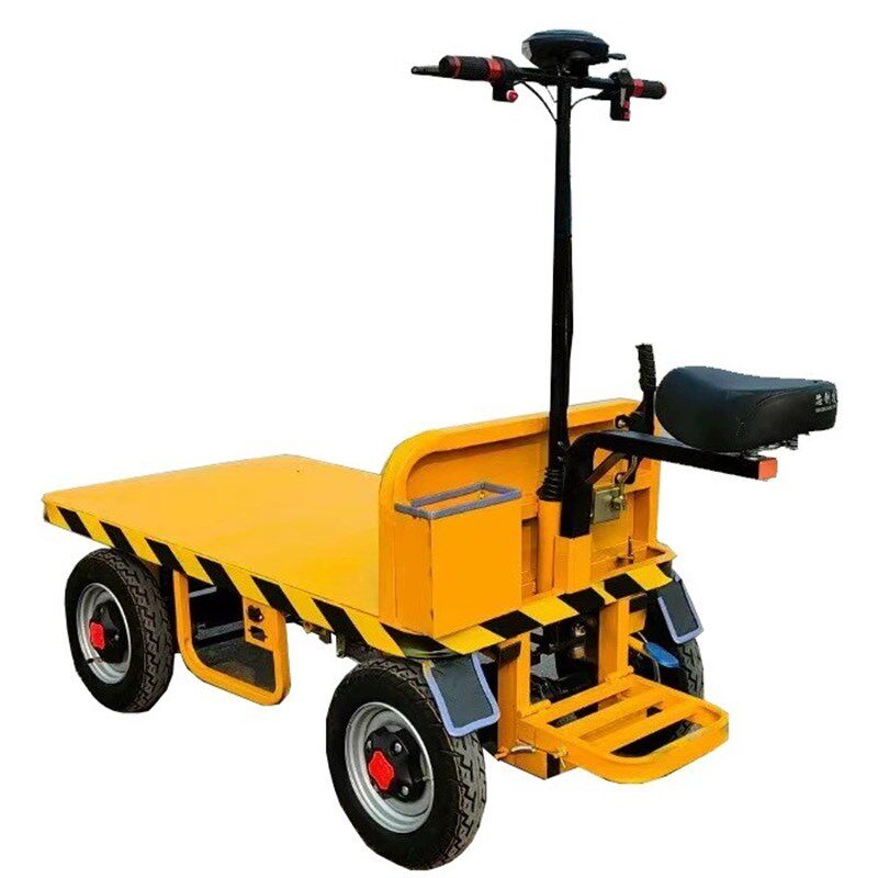 电动平板车农用倒骑驴仓库四轮搬运车工地厂区三轮可推拉货载重王