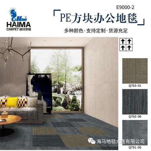 商用e9000-2方块地毯 pe方块办公地毯 耐脏全铺会议室方块地毯
