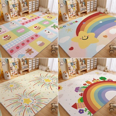儿童房地毯免洗可擦阅读区地垫宝宝客厅卧室爬行玩耍垫子防水防污