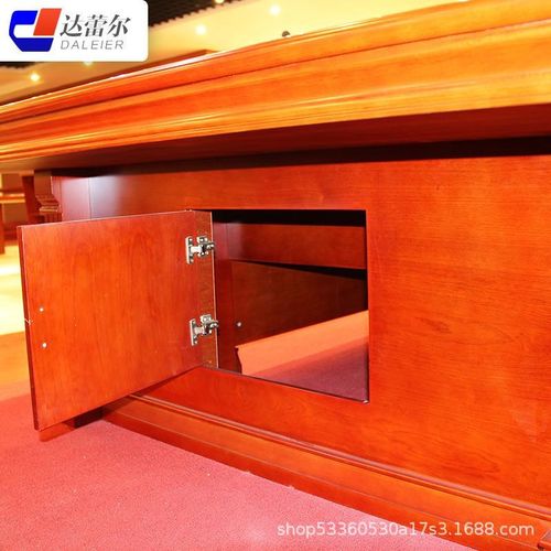 16人会议桌4.8米会客桌中式办公家具3.8会议桌尺寸升降会议台