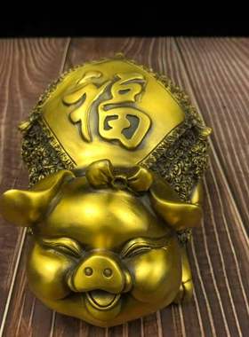 速发铜猪摆件纯铜金猪财富猪生肖猪福运招财纳财家居办公室桌面装