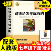 初中必读正版 原著 七年级八年级下册阅读名著初一初二课外书人教版 钢铁是怎样炼成 书目7下课外书籍刚铁怎么练和骆驼祥子经典 常谈