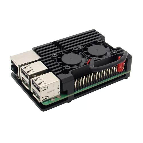 树莓派主板外壳盒子RaspberryPi3代b型2b/3b+铝合金散热壳子配件
