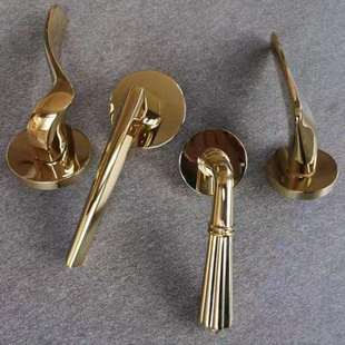 厂家FT02-G18PVD室内门锁静音锁分体锁纯铜简约金房门锁家用