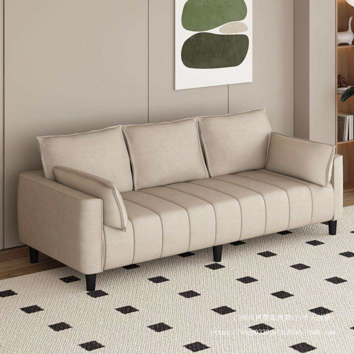 家用小户型简约免洗小户型客厅公寓出租屋理发店双人三人拼色沙发,3C数码配件,USB灯,淘宝优惠券,粉丝福利购,淘宝优惠卷