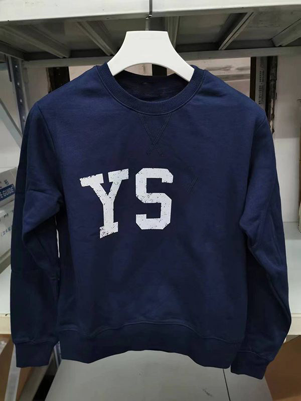 thumbnail for Fashion trend tops on the chest YS big LOGO print Lillard Lee Cheng collaboration style terry crew neck sweatshirt for men and women
