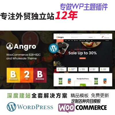Angro-WooCommerce B2B批发主题WordPress主题外贸跨境网站模板