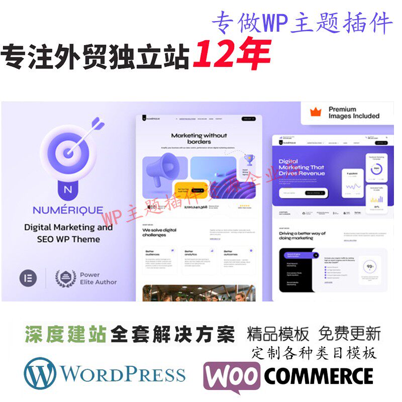 Numérique -SEO数字营销WordPress主题社交媒体营销机构网站模板