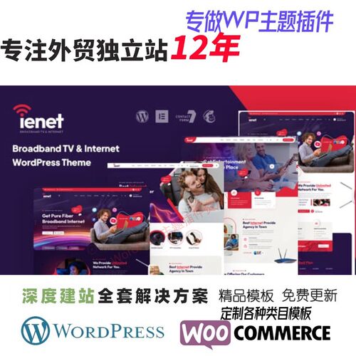 Ienet - 宽带电视互联网 WordPress 主题展网络解决方案技术模板