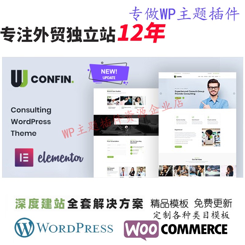 Confin-咨询业务 WordPress 主题咨询服务会计网站模板网站模板