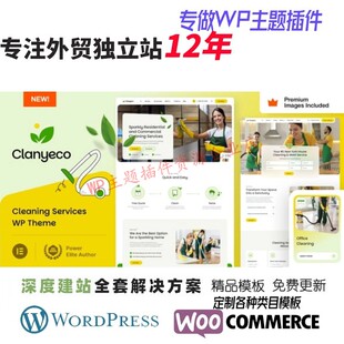 ClanyEco–清洁服务 WordPress 主题地毯和窗户清洁业务网站模板