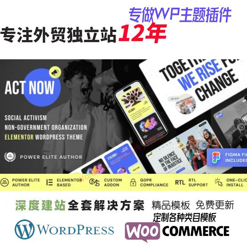 Act Now- 社会行动主义和非政府组织 WordPress 主题网站模板