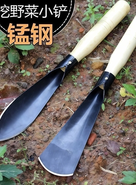 种花菜小铲子挖野菜锰钢户外挖土神器工具园艺家用种菜专用铲赶海