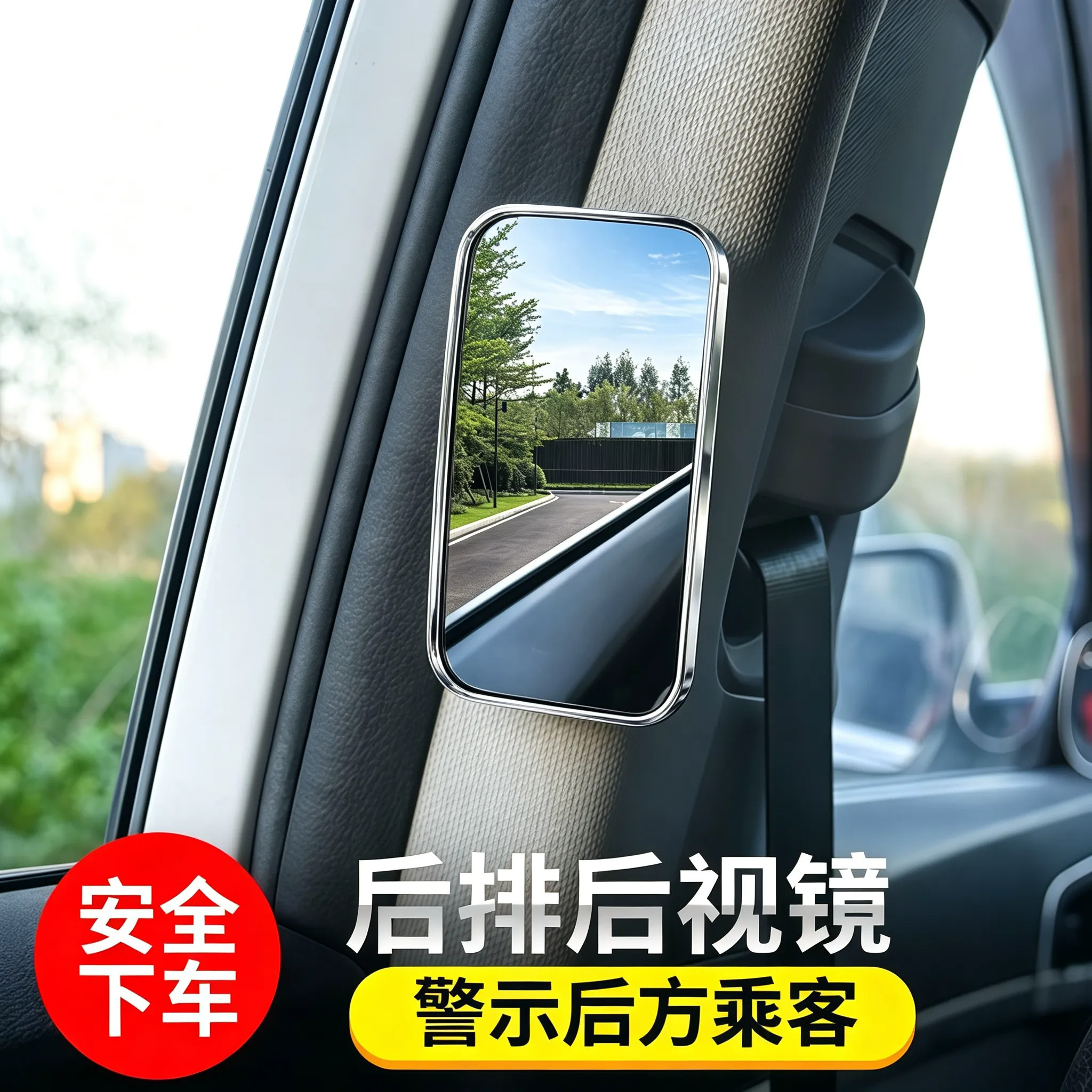 车内后排开门广角除盲区后视镜