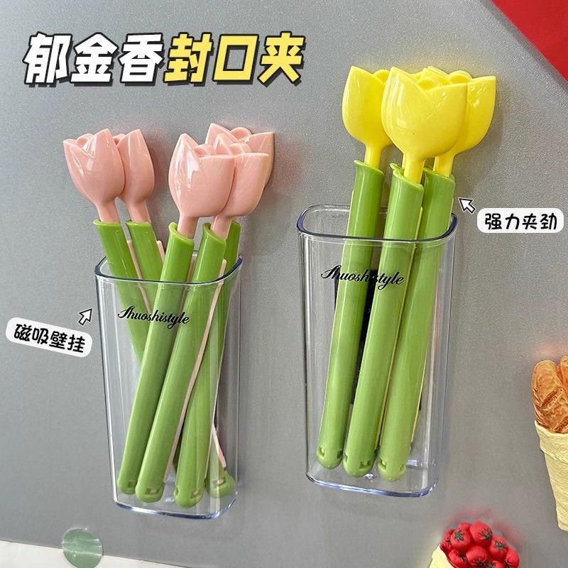 封口夹薯条零食食品袋密封冰箱贴