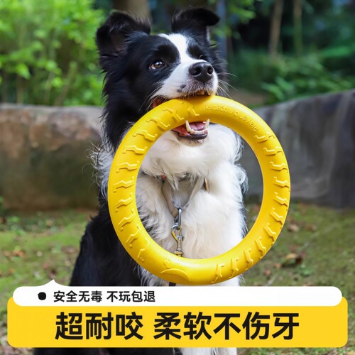 大型犬耐咬圆环飞盘互动磨牙