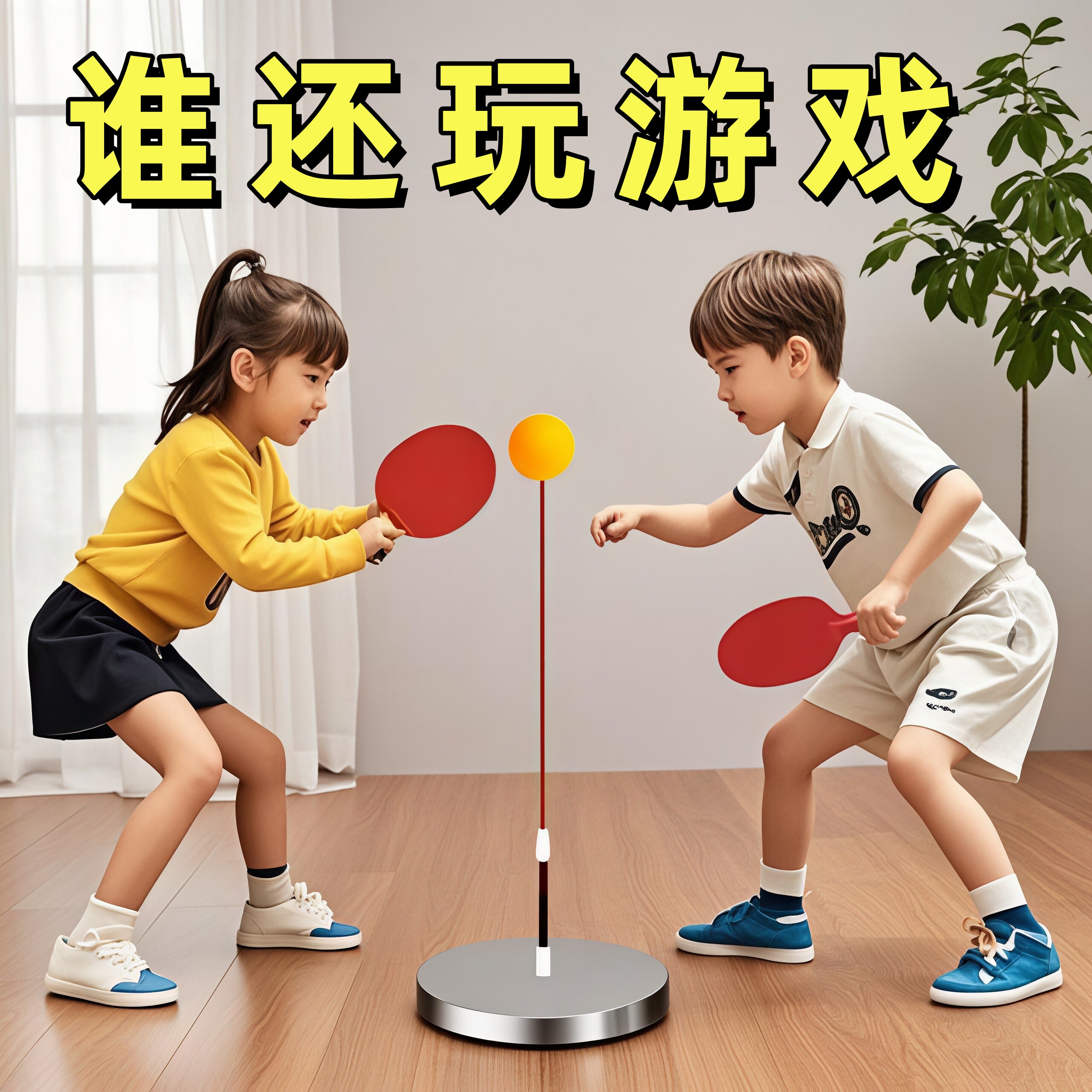 家用儿童乒乓球弹力软轴训练器
