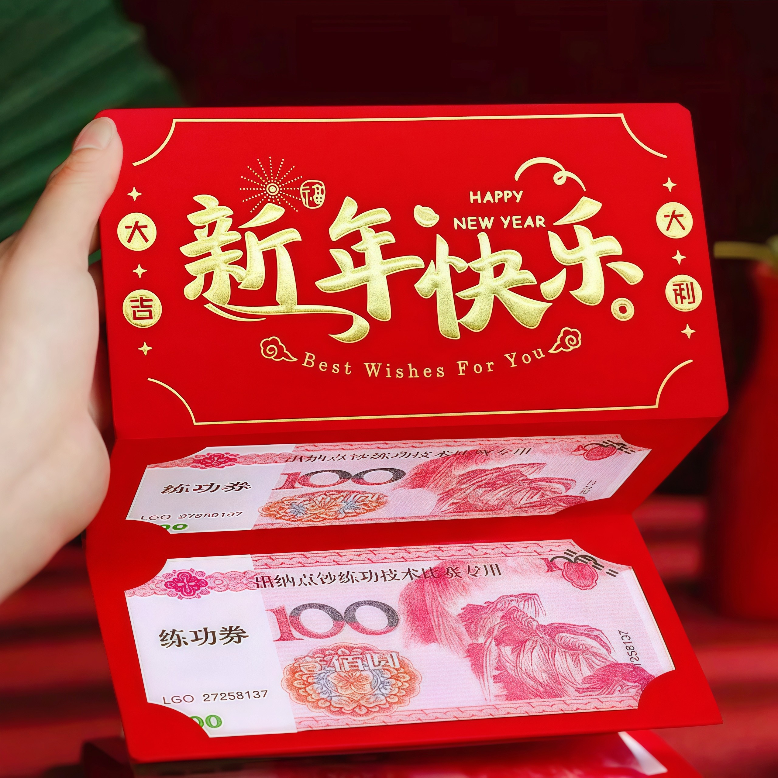 新年红包送儿子女儿生日礼物个性创意新款压岁包利是封折叠式红包