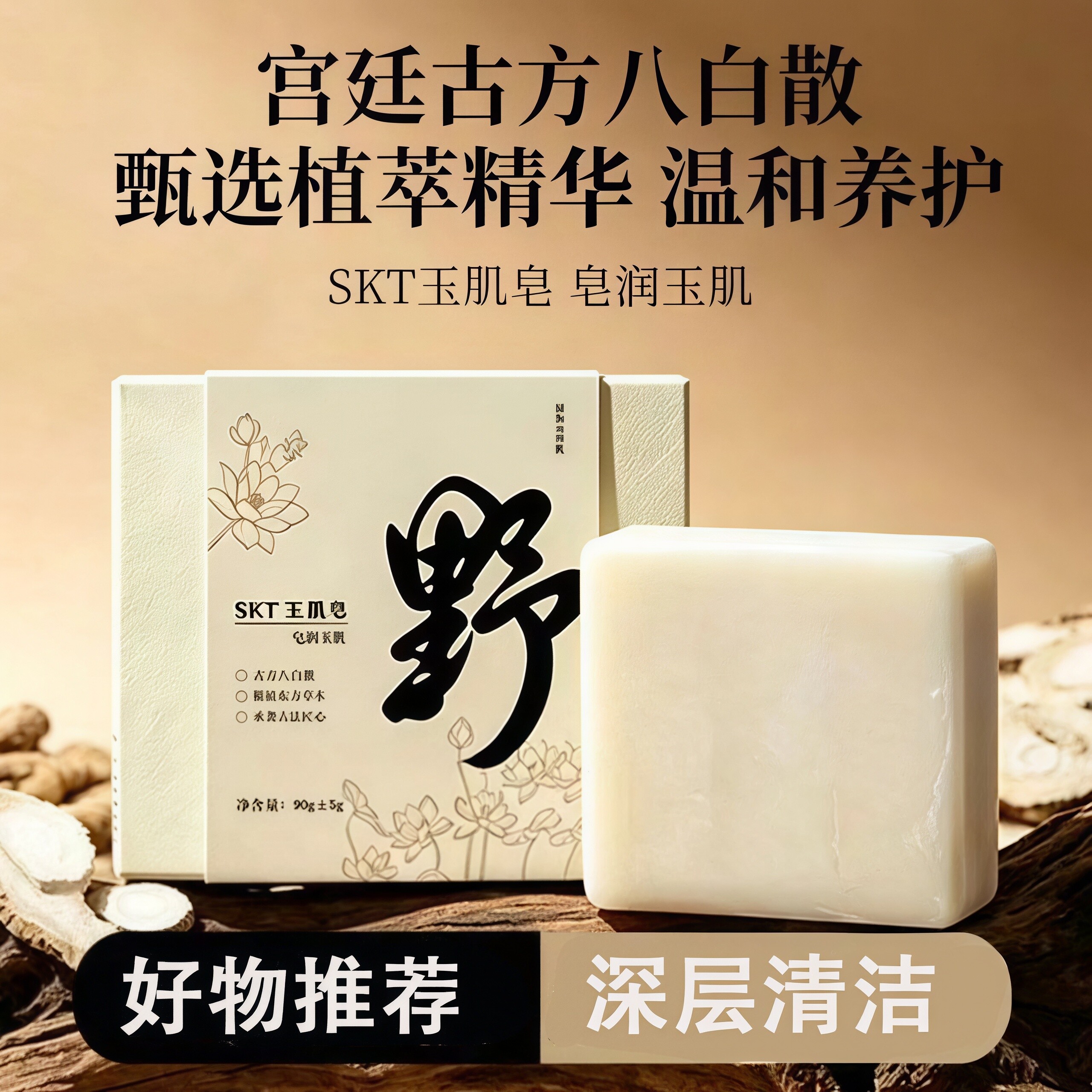 SKT草本玉肌皂除螨润肤