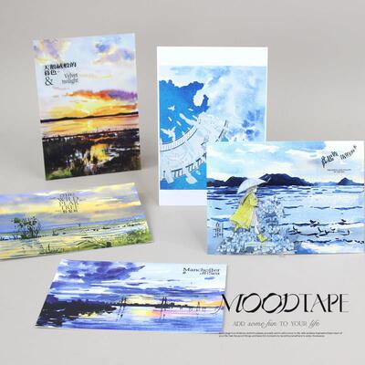 Moodtape。背景故事大景观原始手册磁带Guka贴纸和纸基磁带文具