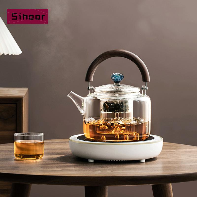 Sihoor耐高温玻璃智能电陶炉煮茶壶养生泡茶烧水壶自动茶炉蒸茶器