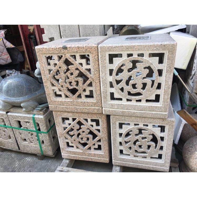 花岗岩石雕灯笼太阳能柱头灯别墅门口中式仿古庭院造景户外草坪灯,家居饰品,石雕,淘宝优惠券,粉丝福利购,淘宝优惠卷