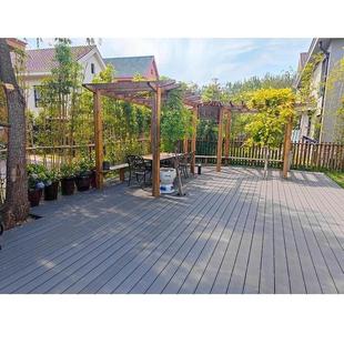 室外庭院露台铝合金共挤木塑栅栏塑木地板花园露营式 防腐木地板安
