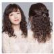 假发真发全真人发中老年卷发中长发全头套羊毛卷假发头套全真自然