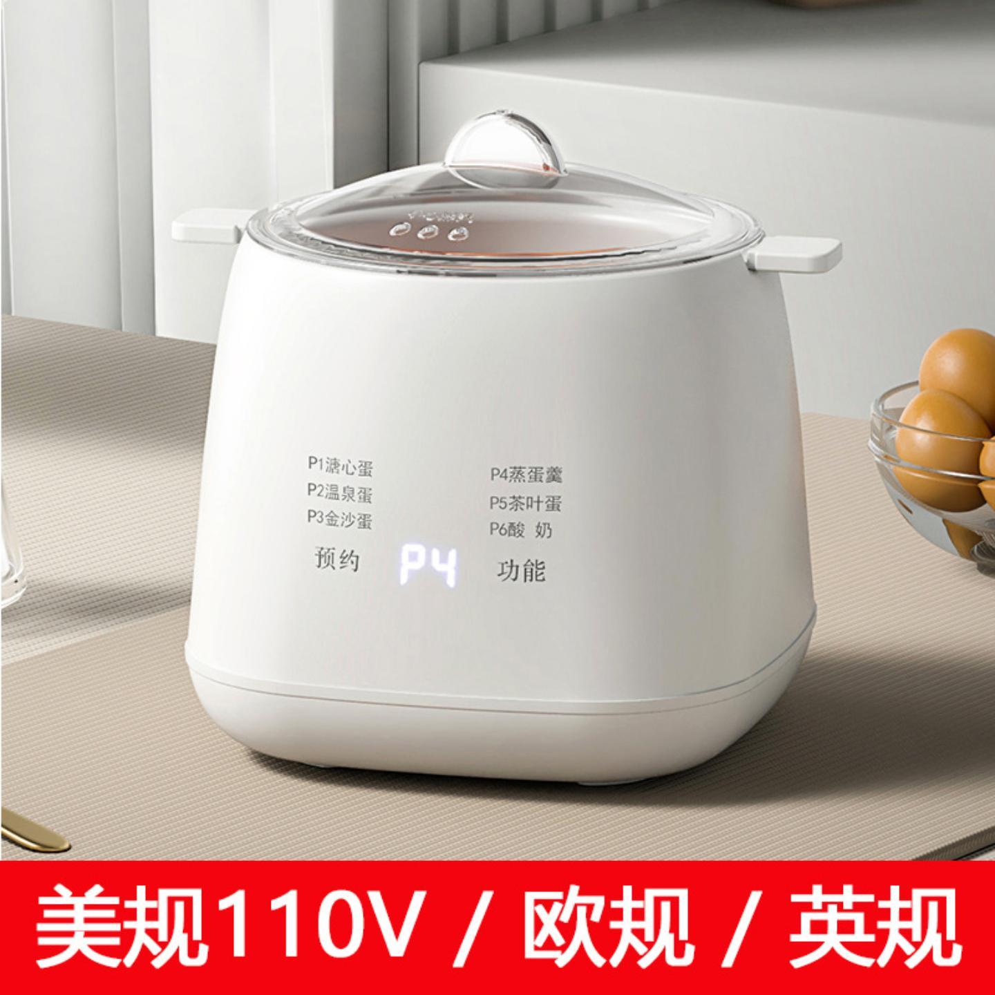 煮蛋器家用小型多功能断电蒸蛋器煮蛋器定时预约欧规英规美规110V