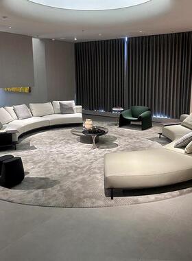 Brera布雷拉沙发意式棉麻布真皮转角弧形别墅大平层客厅轻奢高端