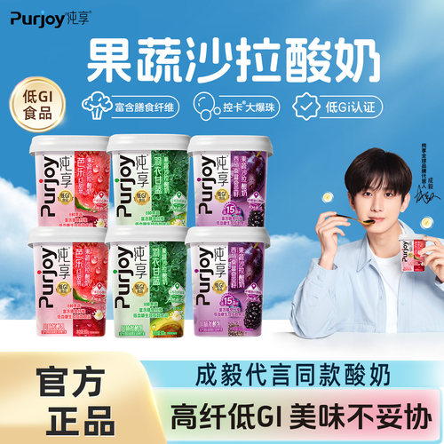 成毅代言】纯享果蔬300g*4杯红甜菜羽衣甘蓝西梅多口味酸奶