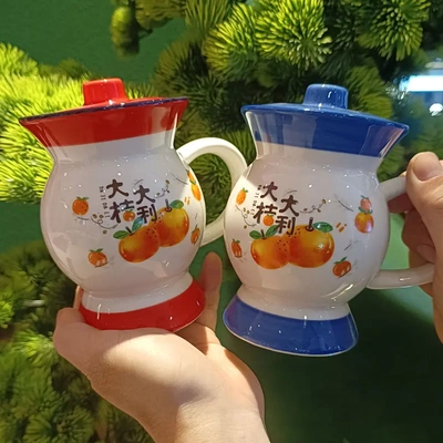 尿壶款水杯痰盂式网红搞怪搪瓷杯