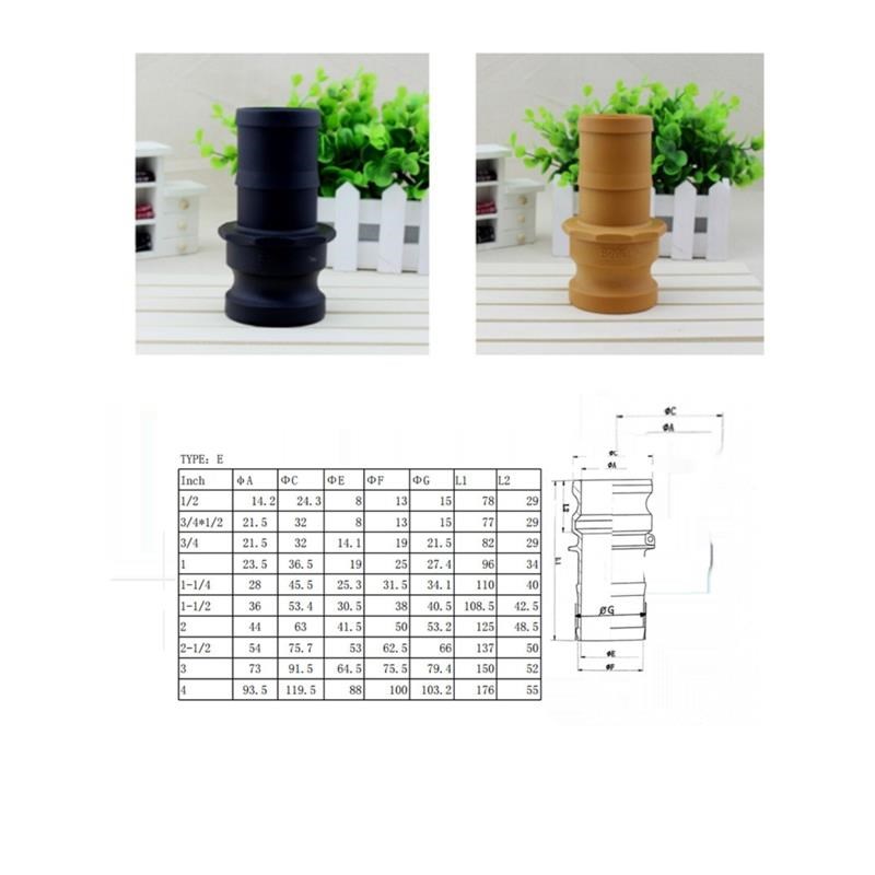 PP快速接头C型E型化工塑料耐酸碱活接卡扣式钢丝软管皮管快接C300
