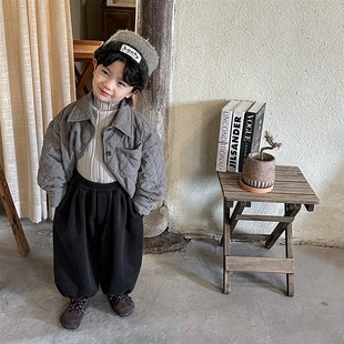 暮晨家早春新款2025男童半高领坑条毛衣中小童加厚保暖内搭打底衫